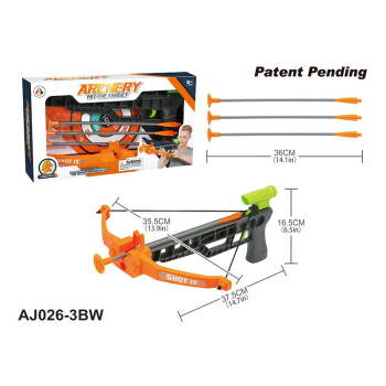 Kusza z Tarczą dla dzieci 6+ Zabawka Sportowa + 3 Bełty + Kartonowa Tarcza